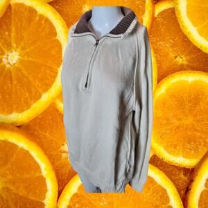 Aeropostale Men's 1/2 Zip Ribbed‎ Mock-Neck Long Sleeve Pullover Sweater Size L